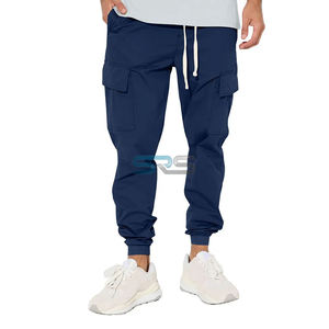 กางเกงคาร์โก้ผ้าแคนวาสราคาถูก ขายส่ง เอวกลาง สไตล์ไฮสตรีท ผ้าฝ้าย 100% ปิดเชือกผูก มีทุกไซส์ สีพื้น - Product Image 1