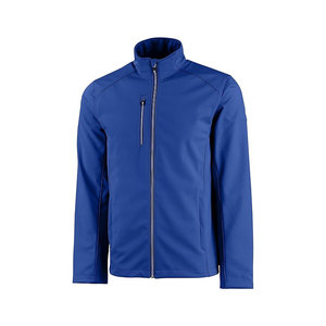 Chaqueta Softshell Azul para Hombre, Cortavientos, con Cuello Alto y Cierre de Cremallera, Ropa Casual para Exteriores, Temporada de Otoño, Corte Regular - Product Image 1