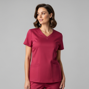 Premium <b>Nurse</b> <b>Scrubs</b> Uniform Set Unisex Short Sleeve Stand Collar Medical Hospital Workwear Breathable <b>Scrub</b> Sets Customized - Product Image 4