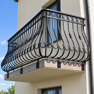 Barandillas para Balcón, Barandilla Ornamental de Hierro Forjado Personalizada, Barandillas de Seguridad para Exteriores para Diseños Exteriores de Casas y Villas de Alta Gama - Product Image 3