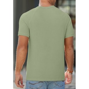 Mens Basic 100% Cotton O-Neck Shirts Short Sleeve Regular Fit Solid Color Casual <b>Tshirts</b> Summer Lightweight Breathable Quick Dry - Product Image 2