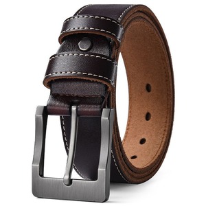 New <b>Men's</b> Genuine Leather <b>Belt</b> Cowhide Alloy Pin Buckle <b>Belts</b> for <b>Men</b> Male <b>Belts</b> High Quality Factory - Product Image 3