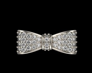 Luxury Designer 925 Silver Bow Knot <b>Ring</b> <b>Gold</b> Finish CZ Diamond Look Women Party Wear Gift Jewelry - Product Image 4