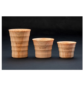 Tasses en bois de qualité supérieure, réutilisables, accessoires pour gobelets, personnalisables - Product Image 1