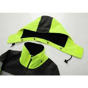 Blouson bomber haute visibilité avec logo personnalisé, doublure polaire, imperméable, réfléchissant, pour la sécurité routière - Product Image 6