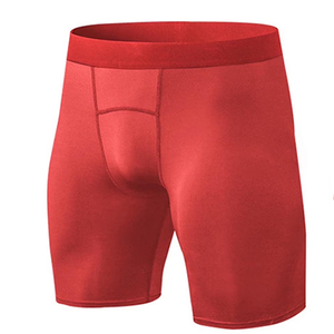 Shorts de compression décontractés respirants et écologiques pour hommes, couleur rouge, séchage rapide, imperméables, anti-plis, vêtements de sport pour la musculation - Product Image 1