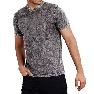 T-shirt Homme Respirant de Haute Qualité, Délavé à l'Acide, Style Streetwear, Logo Personnalisé, Coupe Oversize, Vintage, pour Hommes - Product Image 2