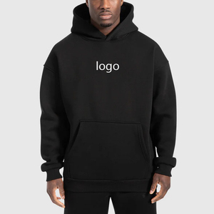 Sudadera con Capucha Azul Marino para Hombre, Color Sólido, Felpa de Algodón, Casual, con Logotipo Estampado en la Parte Delantera, Corte Regular, Estilo Otoñal - Product Image 5