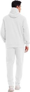 <b>Men</b>’s Arctic White Tech Fleece Tracksuit – Premium Two-Piece Minimalist Performance Set Featuring a Full-Zip Hooded <b>Jacket</b> - Product Image 2