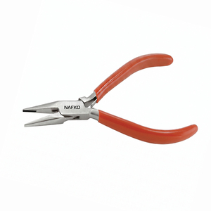 Pince à bec de chaîne professionnelle robuste pour la pose de bijoux, la création de bijoux, le perlage, le façonnage de fils, en acier inoxydable, ergonomique - Product Image 1