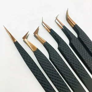 Tweezer <b>mink</b> Rose Gold Diamond Handle <b>Mink</b> <b>Eyelash</b> Tweezers Set Fiber Tip Stainless Steel Sustainable <b>Eyelash</b> <b>Extension</b> Tweezer - Product Image 5