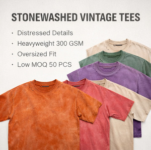 T-shirts unisexes surdimensionnés vintage en coton 100% de haute qualité, personnalisables, pour hommes, style streetwear - Product Image 6