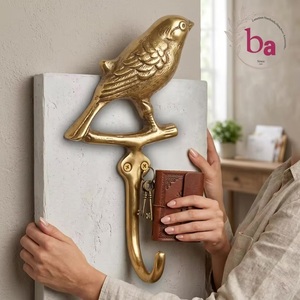 Ba Vintage Bird Wall <b>Hook</b> Cast Iron Handmade Animal Pattern Wall Mounted Single <b>Hook</b> Eco-Friendly Self-adhesive <b>Decorative</b> <b>Coat</b> - Product Image 1