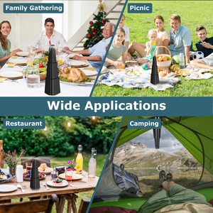 4 pz ventilatori da tavolo alimentati a batteria per volare repellenti deterrenti per insetti che appendono gli appassionati di cibo per feste barbecue in campeggio - Product Image 6