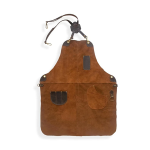 Delantal de Lona Encerada de Lujo con Correas de Cuero Ajustables, Chaleco Profesional para Bartender, Resistente al Agua, para Personal de Bistro - Product Image 6