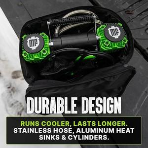 Nouveau Compresseur d'Air Portable à Double Cylindre 10,6 CFM + Kit de Tuyaux Quad+ pour Gonflage et Dégonflage de 4 Pneus - Convient aux Empatagements jusqu'à 155 pouces - Product Image 2