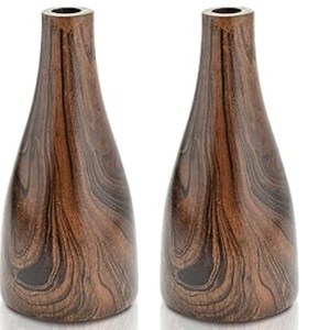 Vase à fleurs en bois et résine artisanal, style côtier, imperméable et écologique, grand vase décoratif en bois et époxy pour la maison et le bureau - Product Image 5