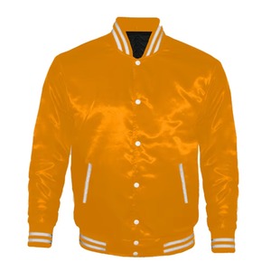 Veste bomber en satin personnalisée avec broderie, veste matelassée en satin de soie, veste de baseball fabriquée au Pakistan - Product Image 3
