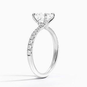Bague de fiançailles solitaire SOJ Ring 02 en argent 925 plaqué rhodium, taille Asscher, sertie de 36 pierres latérales, avec moissanite 2 carats certifiée GRA - Product Image 2