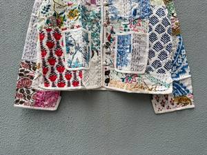 Patchwork Floral <b>Long</b> Sleeve Cotton <b>Cardigan</b> <b>Men</b> Casual Loungewear With Pockets Hand Embroidered Spring Wear gift <b>for</b> her - Product Image 4