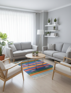 Tapis d'intérieur en coton pelucheux, faits à la main, à motif floral moderne, lavables en machine, avec envers réversible, pour la maison, la chambre et le salon - Product Image 3