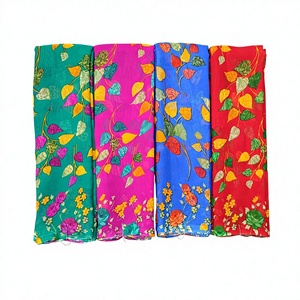 Sari de georgette de alta calidad con blusa, tela suave, sari moderno para fiestas, precio económico, proveedor mayorista. - Product Image 1