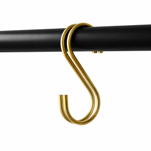 Solid Brass S Shape Hanging <b>Hook</b> Multipurpose Kitchen <b>Hook</b> Closet <b>Hook</b> Pot Rack <b>Hook</b> Wardrobe Organizer Heavy Duty Storage <b>Hook</b> - Product Image 1