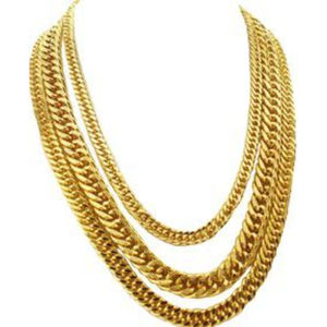 Collier chaîne cubaine en acier inoxydable style hip-hop, bijou de mode élégant et unisexe, idéal pour la vente en gros et comme cadeau. - Product Image 2