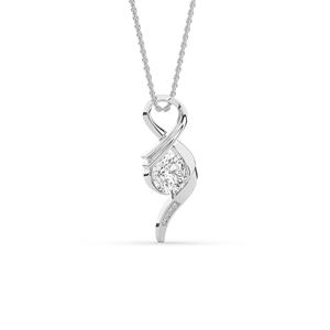 Colgante de Diamante Cultivado en Laboratorio con Certificación IGI, Corte Redondo de 2 Quilates, Plata 925, Estilo Único, Ligero, Corte Brillante, Joyería Fina para Boda - Product Image 6
