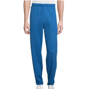 Pantalon de jogging croisé en lin/coton noir pour homme LAMA INDUSTRIES, taille élastique, braguette zippée, bas de pantalon côtelé, léger - Product Image 4