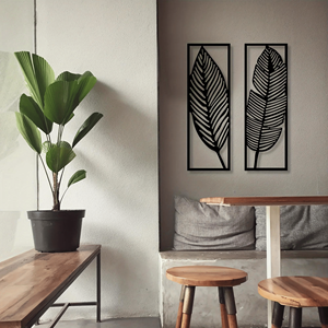 Conjunto de Arte Mural Botánico de Hierro # # # #   Hojas Tropicales # # # #   Vintage # # # #   Floral # # # #   Sala de Estar # # # #   Dormitorio # # # #   Cocina # # # # - Product Image 4
