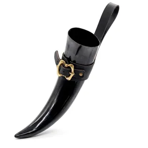 Cuerno de Búfalo Hecho a Mano para Beber, Forma Natural, Pulido en Negro, Duradero, Artículo Coleccionable - Product Image 3