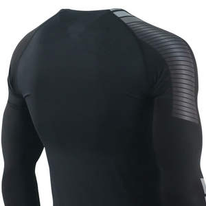 Camiseta de Compresión Transpirable de Alta Calidad para Hombre, Spandex/Poliéster, Ajuste Delgado, Elástica, Manga Larga, Ropa Deportiva para Gimnasio y Running - Product Image 3