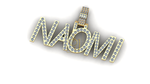 Trendy Iced 14K <b>Solid</b> <b>Gold</b> Bling Diamond Sparkling Crystal Custom Cursive Name Letter Fine Brilliant Cut Unisex <b>Pendants</b> Charms - Product Image 6