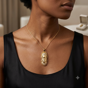 Colgante de Moda Hip Hop con Diamante Natural y Máscara Edo, Chapado en Oro de 10K, Joyería Fina Personalizada Unisex para Regalo de Compromiso o Aniversario - Product Image 2