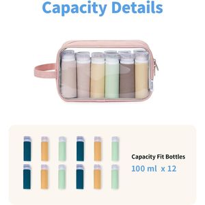 Clear Travel <b>Toiletry</b> <b>Bag</b> with Zipper Makeup Cosmetic Pouch Organizer <b>for</b> Men and <b>Women</b> - Product Image 2