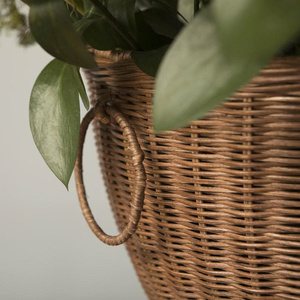 Jarrón de Mimbre Hecho a Mano, Redondo, Rústico, para Exhibición de Flores, para Decoración del Hogar, Hoteles de Lujo y Eventos - Product Image 2