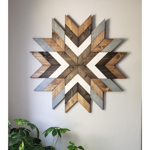 Top Quality <b>Large</b> Wood Sunburst <b>Wall</b> Art Handmade Starburst Wooden Sculpture for Rustic Modern Home & Hotel <b>Wall</b> <b>Decor</b> - Product Image 2
