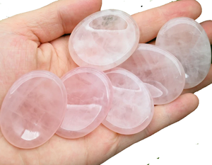 Crystal Thumb Rose Quartz Natural Stone Worry Natural Palm Thumb Crystal <b>Healing</b> Gemstone Worry Thumb Wholesaler - Product Image 6