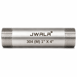 Raccord de tuyauterie fileté mâle de précision 1 pouce x 4 pouces en acier inoxydable 304 pour la plomberie et les conduites industrielles - Product Image 3