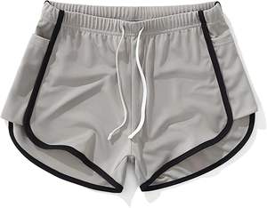 กางเกงขาสั้นตาข่ายผู้ชาย สำหรับวิ่ง ออกกำลังกาย เล่นกีฬา เพาะกาย ทรงเข้ารูป สไตล์วินเทจ - Product Image 1