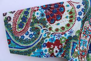 Bata Kimono de Algodón 100% Tejida con Estampado de Dibujos Animados para Mujer, Suave y Transpirable, Camisón de Verano Hecho a Mano, Cuello en V, Cintura Elástica Completa, ODM - Product Image 5