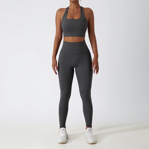 Ropa Deportiva Personalizada para Mujer, Conjuntos de Yoga con Tops Cortos y Chaquetas de Yoga, Tallas Grandes - Product Image 2