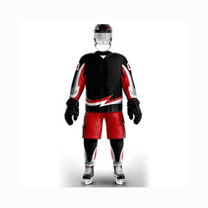 Uniforme de Hockey sobre Hielo Sublimado de Alta Gama 2026 |   Conjunto de Uniforme Personalizado para Equipo Profesional |   Servicio OEM |   Pantalones Cortos Estampados de Secado Rápido 100% Poliéster - Product Image 5