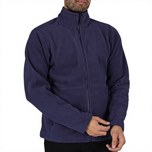 Men's Eco-Friendly Sherpa <b>Lined</b> Hooded <b>Fleece</b> <b>Jacket</b> with Zip Pocket Windproof Loose Fit 100% Polyester Winter Casual - Product Image 1