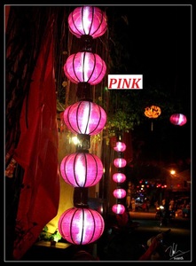 High Quality Vietnamese <b>Pink</b> Color Silk Lantern for Wedding Decor Hanging from Vietnam Bamboo Lantern Supplies Hanging Factory - Product Image 6