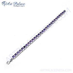 อาร์ต พาเลซ อเมทิสต์ธรรมชาติทรงบาแกตต์สีม่วงสำหรับทำสร้อยข้อมือ - Product Image 3