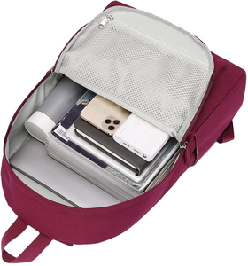 Unisex Canvas Backpack Solid Color Zipper Closure Adjustable Strap Casual Daily Use 20-<b>30L</b> Capacity Durable Design - Product Image 4