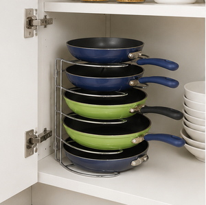 5 Tier Pot and Pan Organizer <b>Rack</b> for <b>Kitchen</b> Cabinet <b>Storage</b> Holder & Rust-Resistant Cookware Stand for Pans Lids and Bakeware - Product Image 2