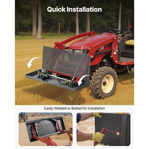 Plaque de montage universelle 1/4 à fixation rapide pour mini-chargeuse, en acier robuste, capacité de charge de 1360 kg, accessoire à boulons faciles à fixer - Product Image 5